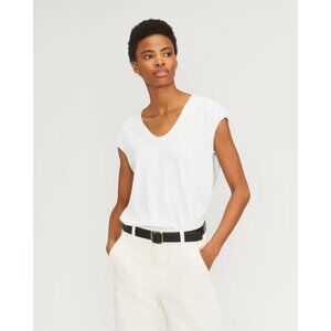 Everlane The Hemp Scoop-Neck Muscle Tee Women's Size Large in White New With Tag